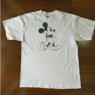 ヴィンテージ(VINTAGE)のミッキーTシャツ   ベビーピンク(Tシャツ(半袖/袖なし))