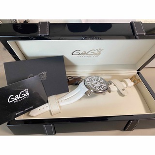 ガガミラノ(GaGa MILANO)のGaGa MILANO ガガミラノ  マヌアーレ　48mm ホワイト(腕時計(アナログ))