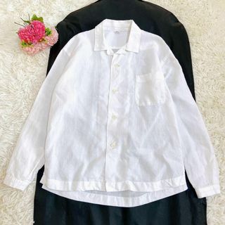 45R - 45R インドリネンの908イージーシャツ プルオーバー グレー 麻 45R - 45R インドリネンの908イージーシャツ プルオーバー グレー 麻