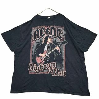 ミュージックティー(MUSIC TEE)のアンビル AC/DC バンド半袖Tシャツ バンT ロックT 夏物古着 d85(Tシャツ/カットソー(半袖/袖なし))