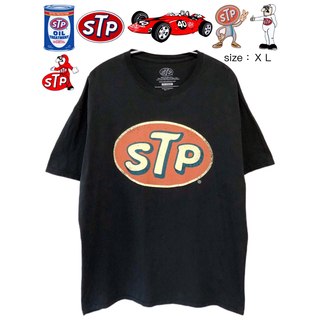 STP　Tシャツ　XL　黒　USA古着(Tシャツ/カットソー(半袖/袖なし))