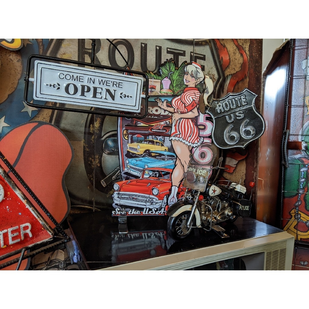 アメリカンダイナーサインボード 置き看板 OPEN&CLOSED ルート66 アメリカンダイナーサインボード 置き看板 OPEN&CLOSED ルート66