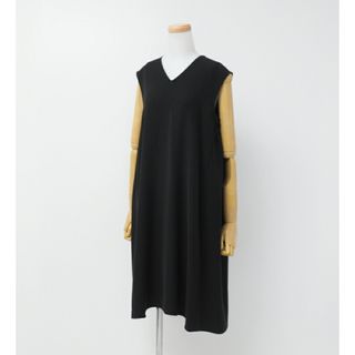 ヨーコチャン(YOKO CHAN)の■美品■YOKOCHAN ヨーコチャン ≪Back Gathered A-line Dress≫ ノースリーブ フレアワンピース サイズ38 膝丈 ブラック ブランド古着【中古】20230925/GO4031(ひざ丈ワンピース)