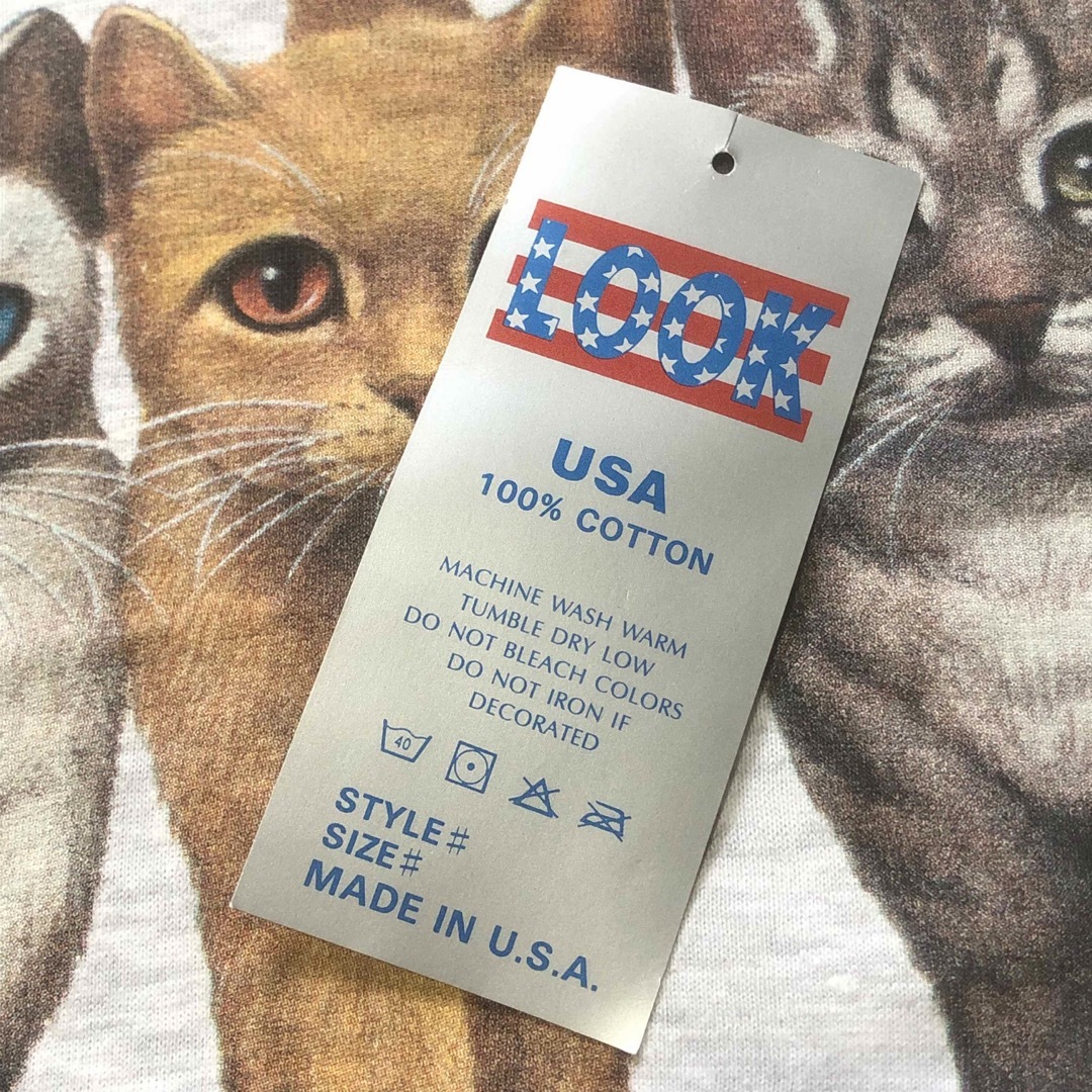 deadstock usa製 90s アニマルプリント 猫 Tシャツ ビンテージ deadstock usa製 90s アニマルプリント 猫 Tシャツ ビンテージ