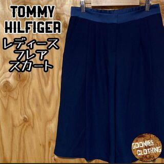 TOMMY HILFIGER - ワイドパンツ ガウチョパンツ トミーヒルフィガー キュロットパンツ ネイビー
