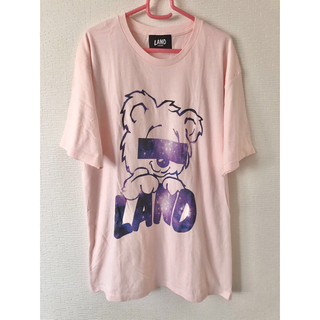 ミルクボーイ(MILKBOY)のland by milkboy クマ 熊 宇宙 SPACE Tシャツ ピンク(Tシャツ(半袖/袖なし))