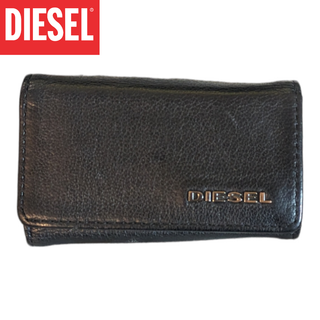 ディーゼル(DIESEL)のDIESEL ブラック レザー キーケース カードケース(キーケース)