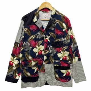 エンジニアードガーメンツ(Engineered Garments)のENGINEERED GARMENTS エンジニアードガーメンツ パッチワーク ボタニカル ストライプ ジャケット マルチカラー サイズS 正規品 / 34338(その他)