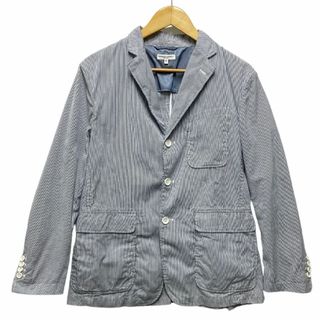 エンジニアードガーメンツ(Engineered Garments)のENGINEERED GARMENTS エンジニアードガーメンツ ストライプ ベイカージャケット ブルー サイズS 正規品 / 34339(その他)