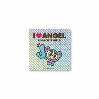 エンジェルブルー キラキラシール I LOVE ANGEL(NAR016)(ステッカー)
