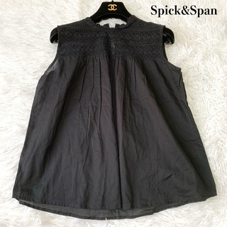 Spick & Span - 美品 Spick&Span コットンレースノースリーブブラウス フリーサイズ