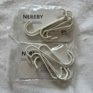 イケア(IKEA)の【新品】IKEA NEREBY S字フック　ホワイト　5×2個(小物入れ)