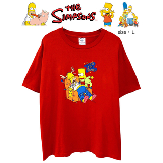 DELTA - The Simpsons　Tシャツ　L　赤　USA古着