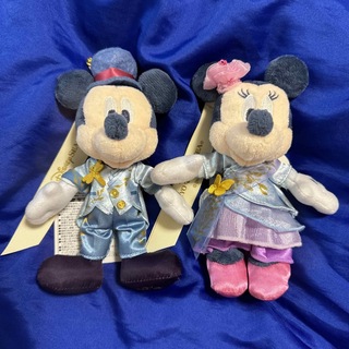 ディズニー(Disney)の東京ディズニーシー　ファンタジースプリングス　ミッキー　ミニー　ぬいぐるみバッジ(キャラクターグッズ)