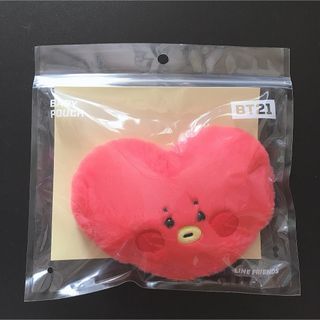 ビーティーイシビル(BT21)のBT21 TATA 公式グッズ ベビー ぺたんこファー ミニポーチ テヒョン(アイドルグッズ)