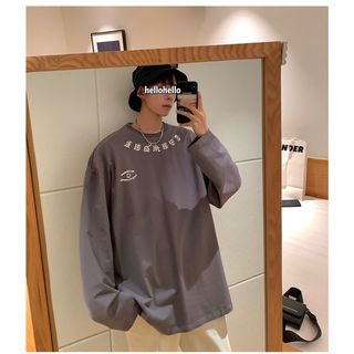 【即売れ☆】新品　メンズ　ストリート　モード　長袖　ロゴ　トップス　(Tシャツ/カットソー(七分/長袖))