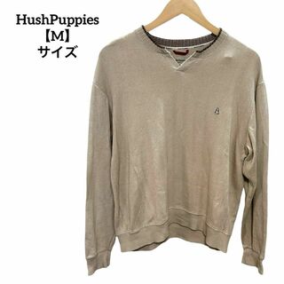 ハッシュパピー(Hush Puppies)のH158 HushPuppies ハッシュパピー 長袖セーター M ベージュ(ニット/セーター)