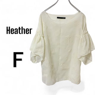heather - Heather ヘザー レディース トップス 半袖 ブラウス 透け感