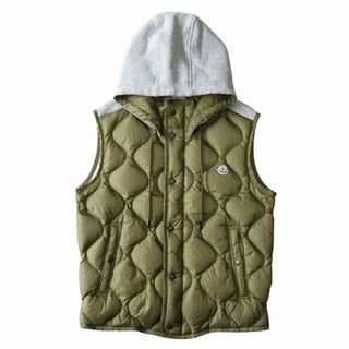 モンクレール(MONCLER)のモンクレール MONCLER 2way スウェット 切替 ダウン ベスト L(ダウンベスト)