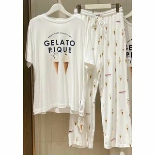 gelato pique - ジェラート ピケ　PEANUTS　ジェラート柄ロングパンツ＆Tシャツ