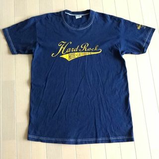 VINTAGE - 希少 MADE IN USA ハードロックホテル Tシャツ 紺黄 90s 古着