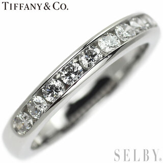 ティファニー(Tiffany & Co.)のティファニー Pt950 ダイヤモンド リング ハーフサークルチャネル(リング(指輪))