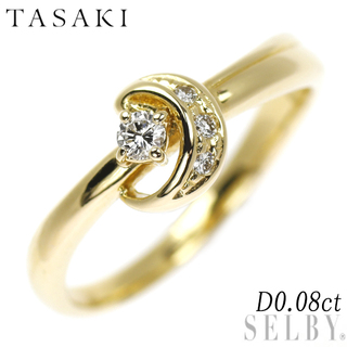 タサキ(TASAKI)の田崎真珠 K18YG ダイヤモンド リング 0.08ct 月(リング(指輪))
