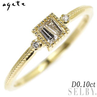 アガット(agete)のアガット K18YG ダイヤモンド リング 0.10ct(リング(指輪))