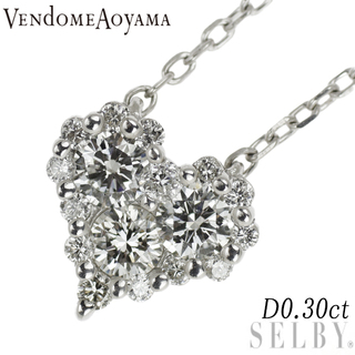 ヴァンドームアオヤマ(Vendome Aoyama)のヴァンドーム青山 Pt950/ Pt850 ダイヤモンド ペンダントネックレス 0.30ct ハート(ネックレス)