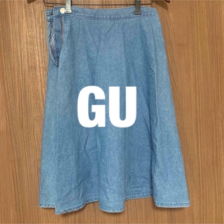 ジーユー(GU)のGU デニムスカート(ひざ丈スカート)