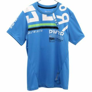 リーボック(Reebok)の未使用 リーボック プリント 半袖 トレーニングウェア M ブルー系 Reebok Tシャツ レディース(トレーニング用品)