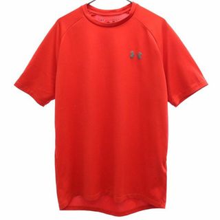 アンダーアーマー(UNDER ARMOUR)のアンダーアーマー プリント トレーニング 半袖 Tシャツ MD レッド UNDER ARMOUR クルーネック スポーツ ウォームアップ メンズ(Tシャツ/カットソー(半袖/袖なし))