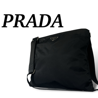 プラダ(PRADA)のプラダ　ショルダーバッグ　三角ロゴ　クロスボディ　男女兼用　ナイロン　ブラック(ショルダーバッグ)