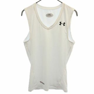 UNDER ARMOUR - アンダーアーマー プリント トレーニング タンクトップ MD ホワイト UNDER ARMOUR スポーツ ウォームアップ レディース