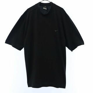ナイキ(NIKE)のナイキ ボーダー柄 ゴルフ 半袖 Tシャツ XL ブラック NIKE カットソー メンズ(Tシャツ/カットソー(半袖/袖なし))