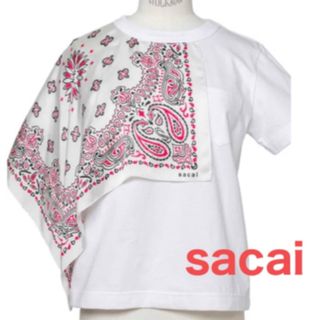 サカイ(sacai)のsacai バンダナディテール Tシャツ(Tシャツ(半袖/袖なし))