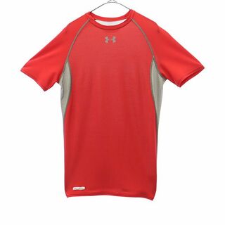 アンダーアーマー プリント トレーニング 半袖 Tシャツ LG レッド UNDER ARMOUR スポーツ ウォームアップ レディース