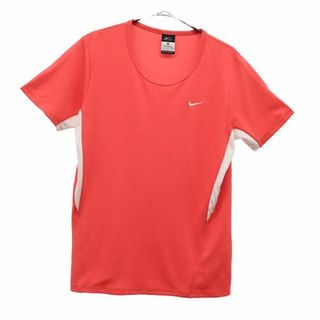 ナイキ(NIKE)のナイキ 刺繍 トレーニング 半袖 Tシャツ XL ピンク NIKE スポーツ ウォームアップ レディース(Tシャツ(半袖/袖なし))