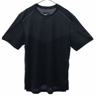 ナイキ(NIKE)のナイキ チェック トレーニング 半袖 Tシャツ M ブラック NIKE スポーツ ウォームアップ メンズ(Tシャツ/カットソー(半袖/袖なし))