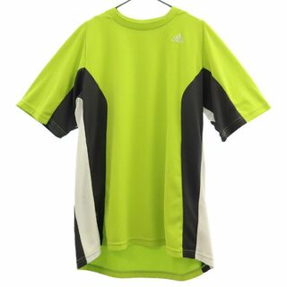 アディダス(adidas)のアディダス 刺繍 トレーニング 半袖 Tシャツ M グリーン adidas スポーツ ウォームアップ メンズ(Tシャツ/カットソー(半袖/袖なし))