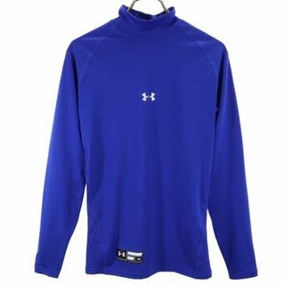 アンダーアーマー(UNDER ARMOUR)のアンダーアーマー ロゴプリント 長袖 トレーニングウェア MD 青 UNDER ARMOUR アンダーシャツ メンズ(トレーニング用品)