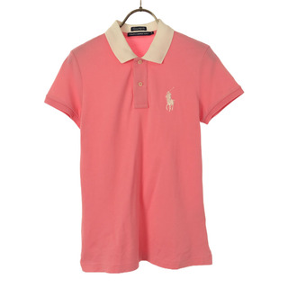 ラルフローレン(Ralph Lauren)のラルフローレンゴルフ ゴルフ 半袖 ポロシャツ M ピンク RALPH LAUREN GOLF 鹿の子地 レディース(ポロシャツ)