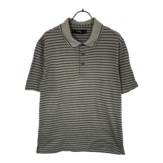 ナイキ(NIKE)のナイキゴルフ ボーダー ゴルフ 半袖 ポロシャツ S グレー系 NIKE GOLF DRI FIT メンズ(ポロシャツ)