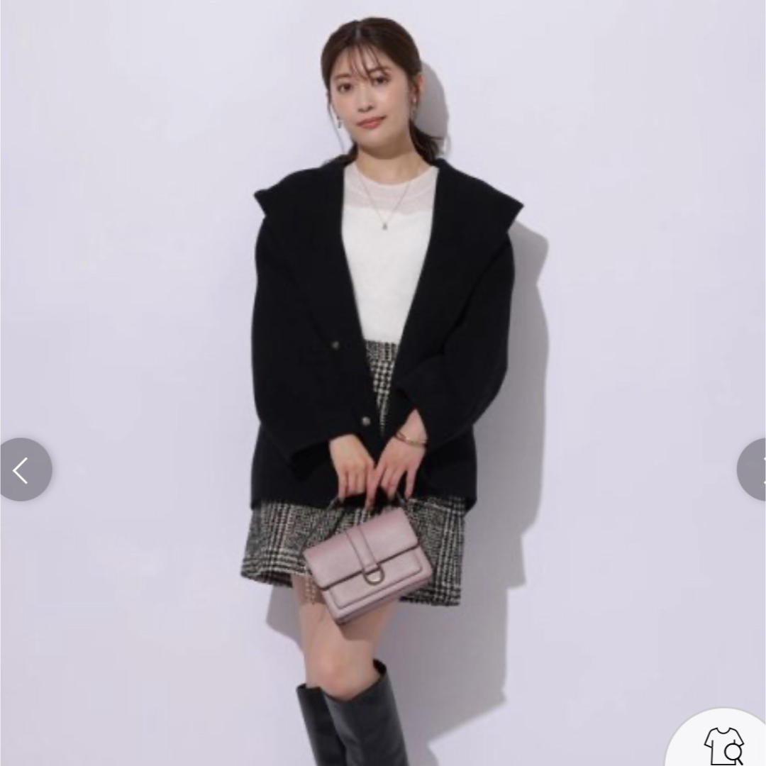 ✧︎新品✧︎♡︎アプ♡フードリバーショートコート ブラック M ✧︎新品✧︎♡︎アプ♡フードリバーショートコート ブラック M