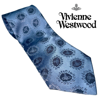 Vivienne Westwood - 【イタリア製】ヴィヴィアンウエストウッド ネクタイ オーブ 総柄 ブルー