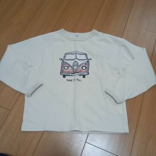 車プリント長袖Tシャツ　130(Tシャツ/カットソー)