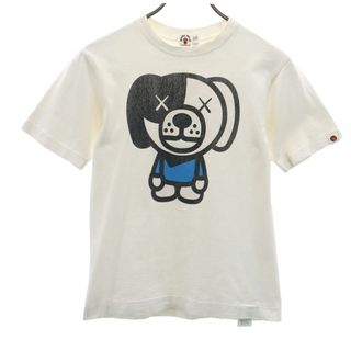 ベイビーマイロ 日本製 プリント 半袖 Tシャツ XS ホワイト系 BABY MILO A BATHING APE レディース(Tシャツ(半袖/袖なし))