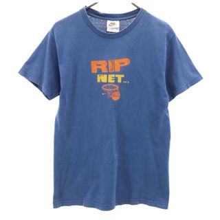ナイキ(NIKE)のナイキ 90s USA製 オールド プリント 半袖 Tシャツ L ブルー系 NIKE メンズ(Tシャツ/カットソー(半袖/袖なし))