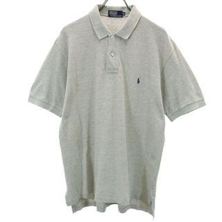 ポロバイラルフローレン 半袖 ポロシャツ LL グレー Polo by Ralph Lauren 鹿の子 メンズ(ポロシャツ)