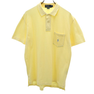 ポロバイラルフローレン 半袖 ポロシャツ M イエロー Polo by Ralph Lauren 鹿の子 メンズ(ポロシャツ)